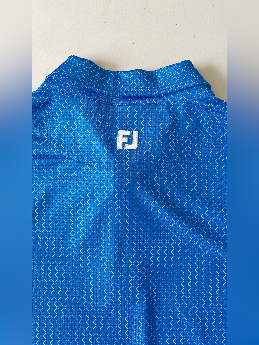 FootJoy FJ Blue Dot Geo Lisle Golf Polo XL - Picture 6 of 11
